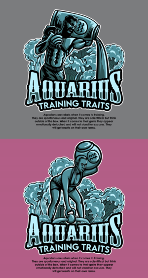 Chizel Street Fitness needs a zodiac Aquarius fitness design | Diseño de Camiseta por ARTchemist