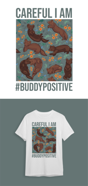 Print design with world famous animal Buddy the sable | T-Shirt-Design von Artdeka