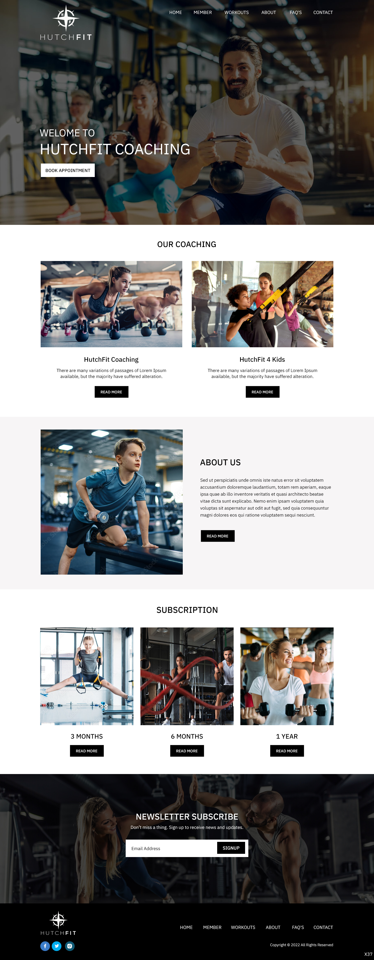 Web Design by pb for HutchFit Coaching | Design #28041922