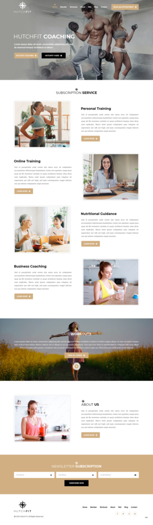 Web Design by pb for HutchFit Coaching | Design #28041923