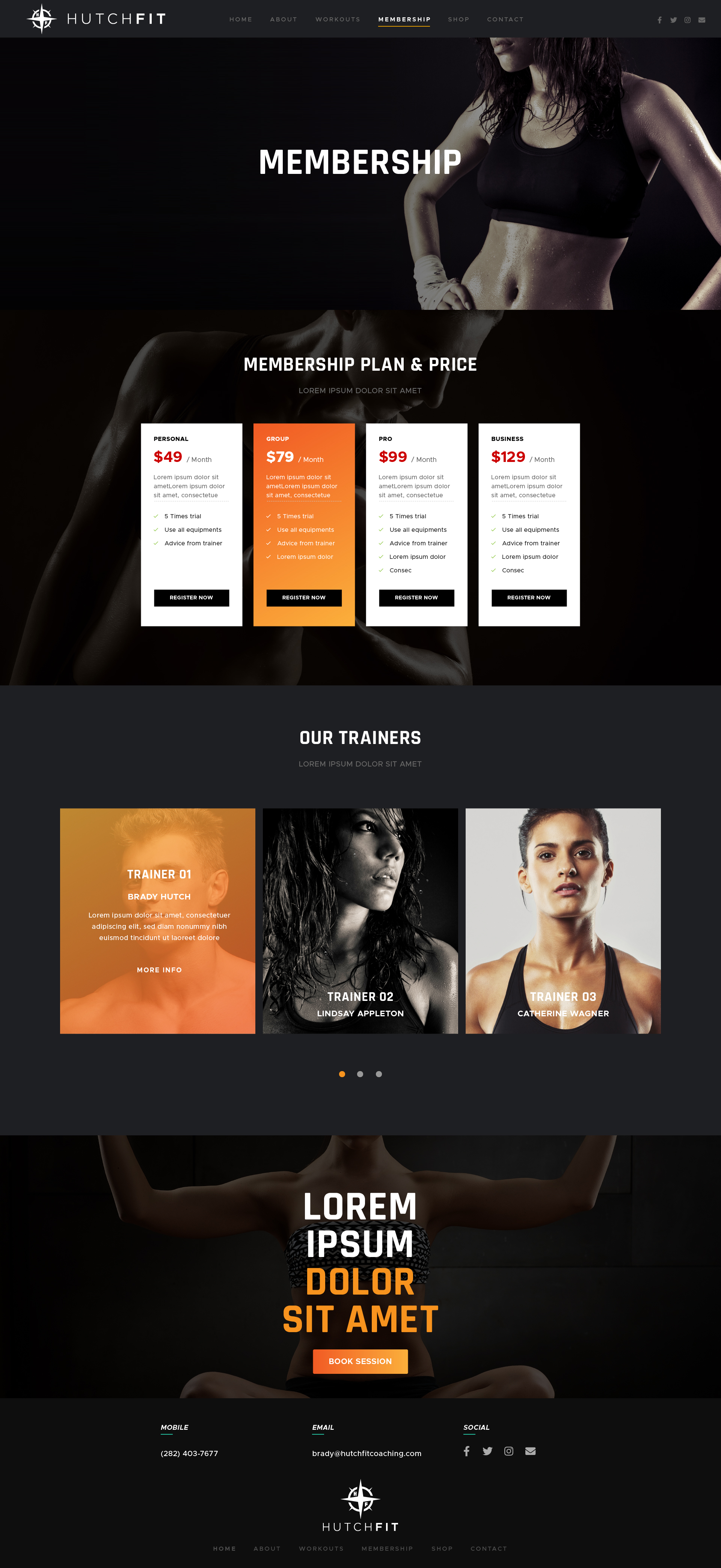 Web Design by Mac Arvy for HutchFit Coaching | Design #28055239