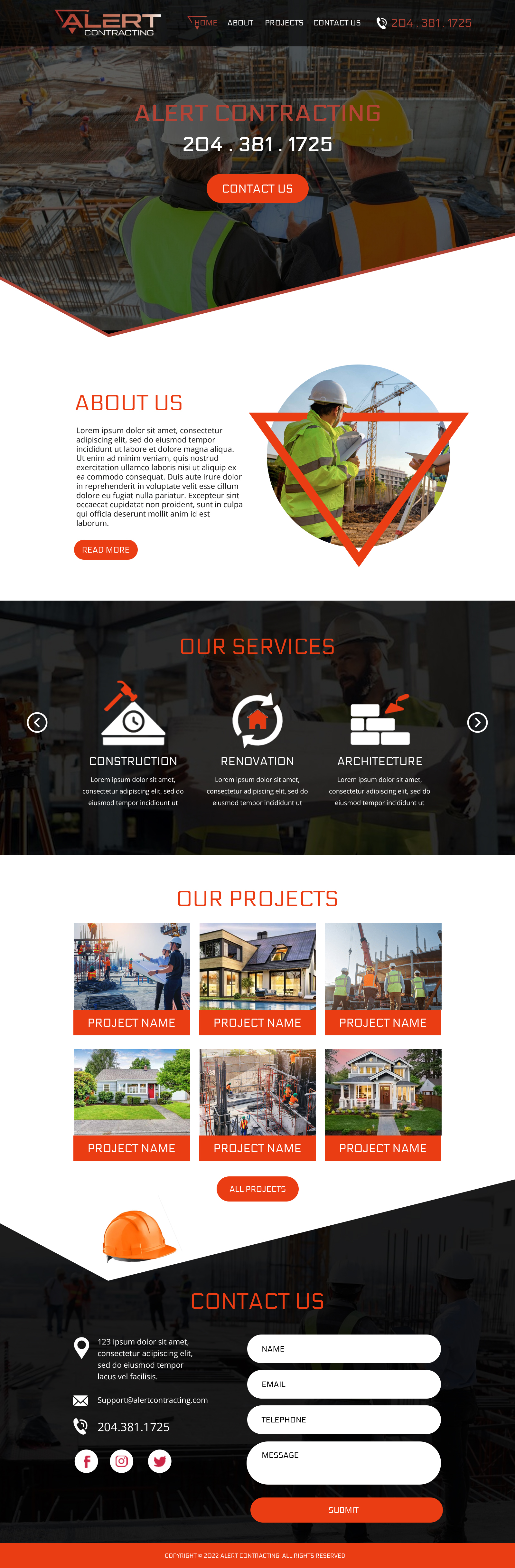 Web Design by MAHABA for Alert Contracting | Design #28039905