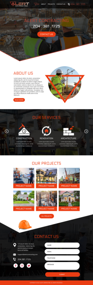 Web Design by MAHABA for Alert Contracting | Design #28039905