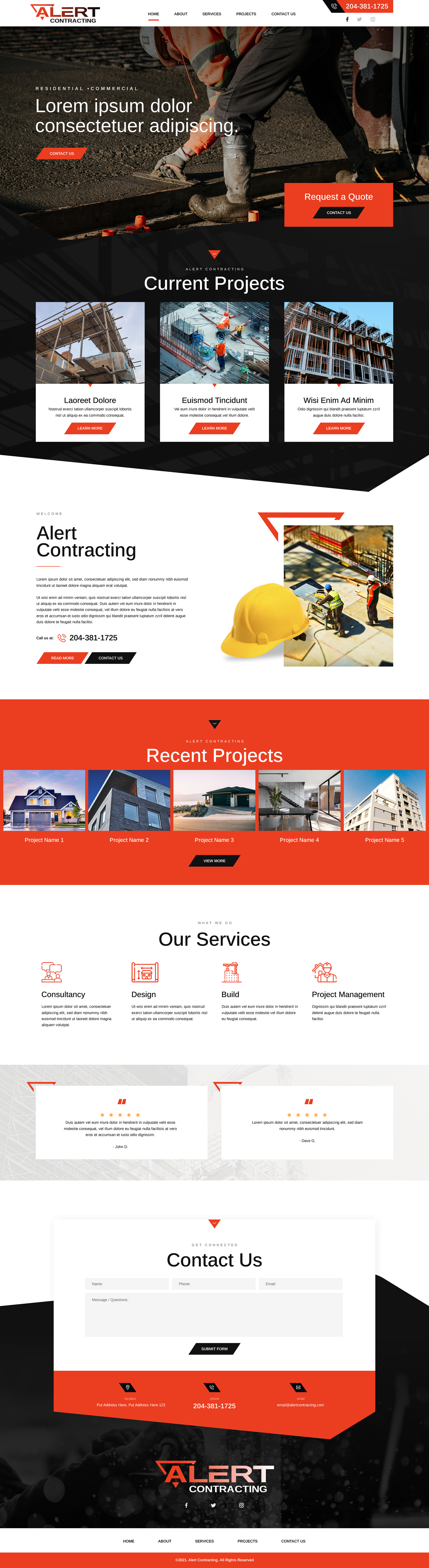 Web Design by Mikai!13 for Alert Contracting | Design #28058127