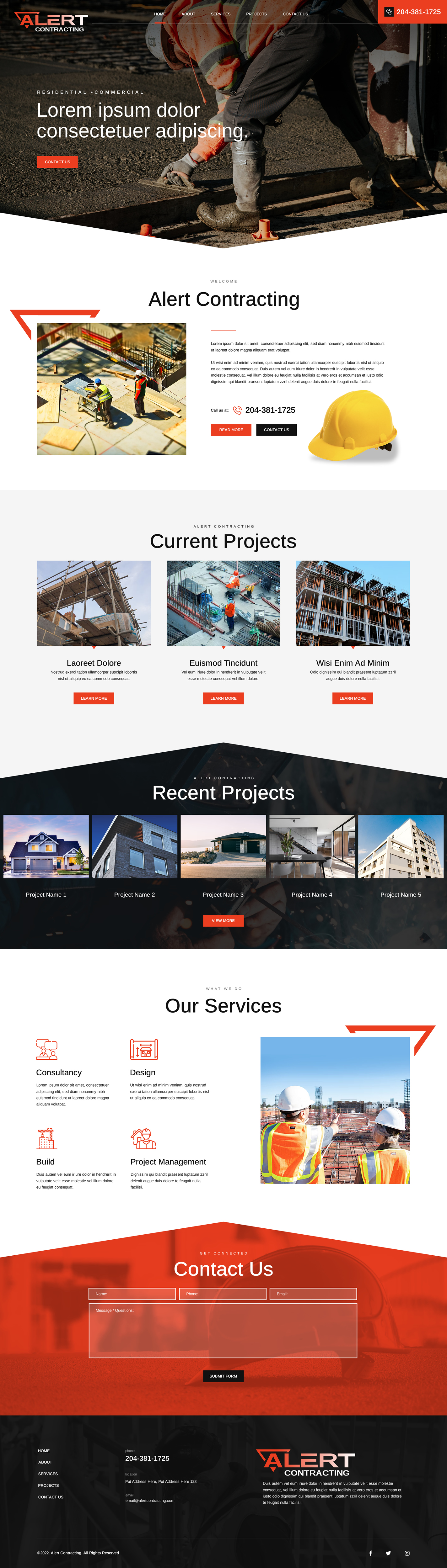 Diseño Web por Mikai!13 para Alert Contracting | Diseño #28064705