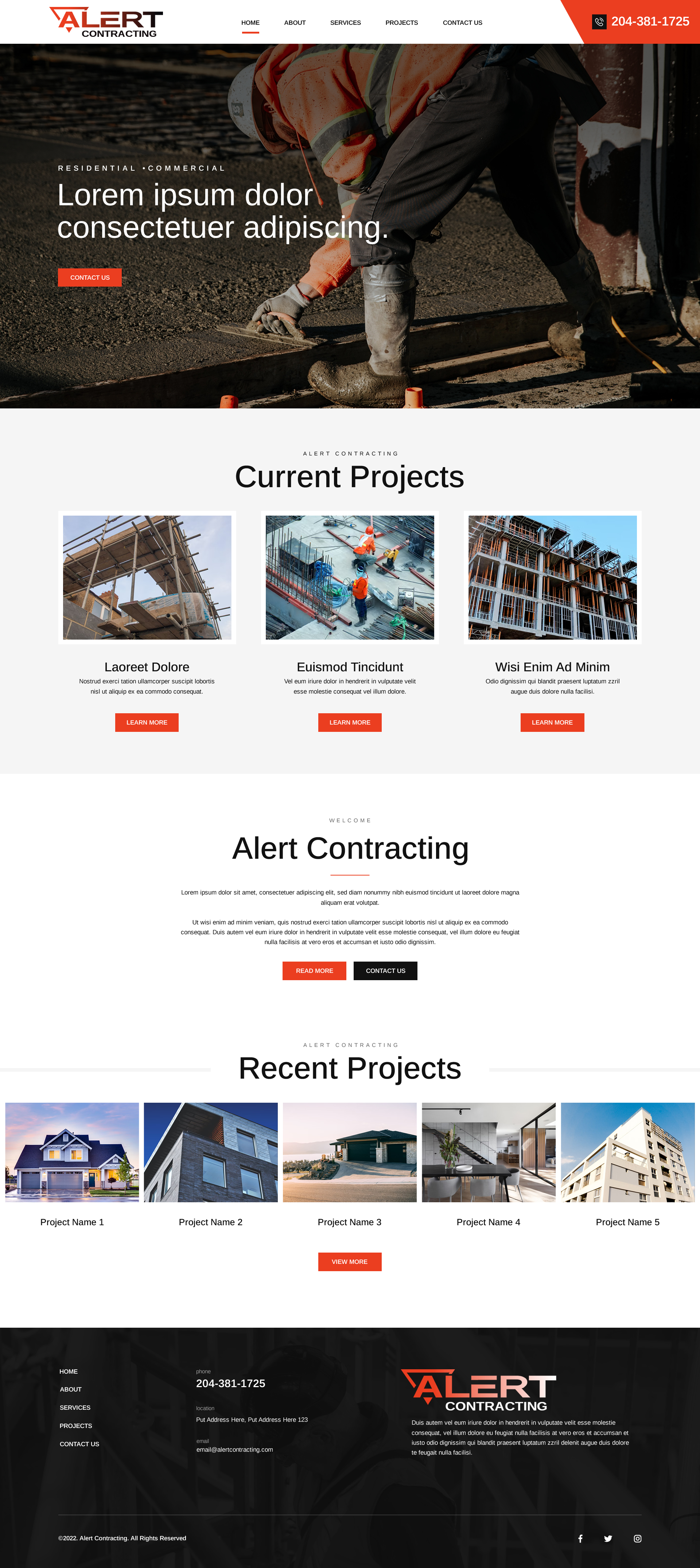 Diseño Web por Mikai!13 para Alert Contracting | Diseño #28070038