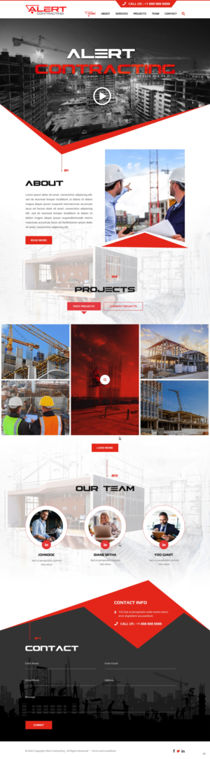 Web Design by pb for Alert Contracting | Design: #28047949