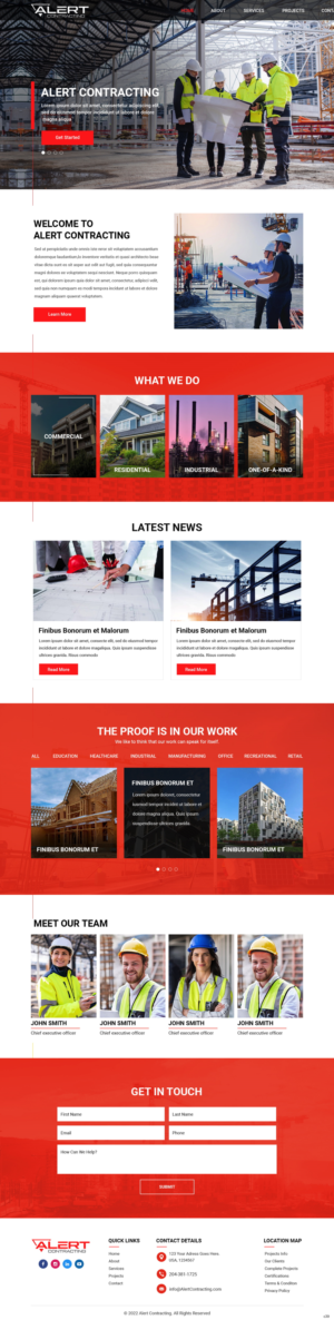 Web Design by pb for Alert Contracting | Design: #28047950