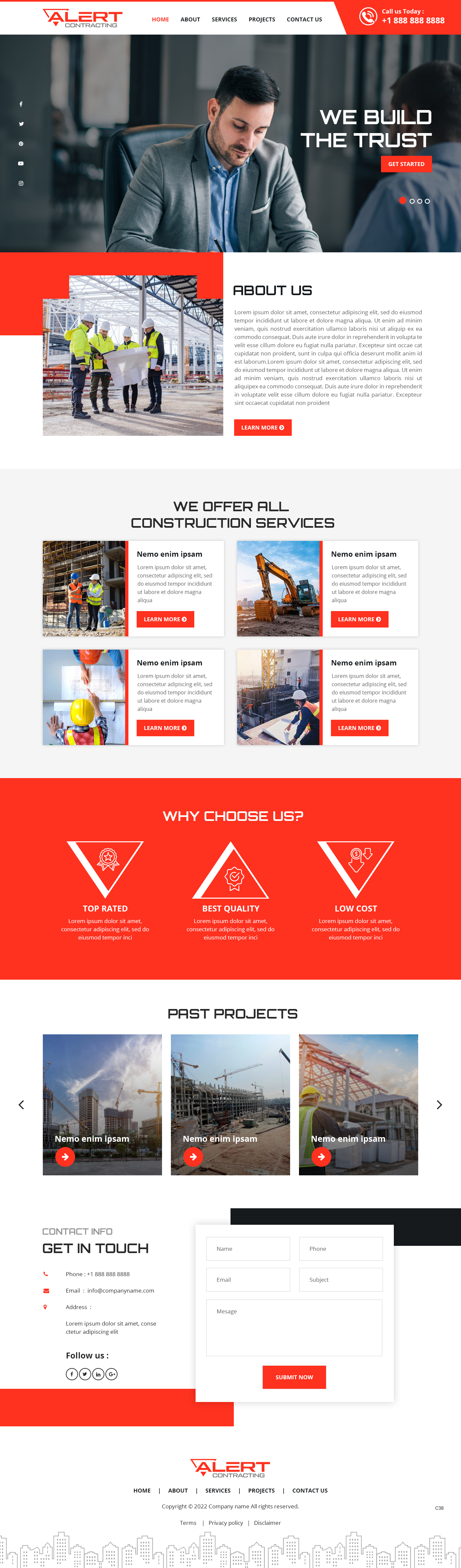 Web Design by pb for Alert Contracting | Design #28047951