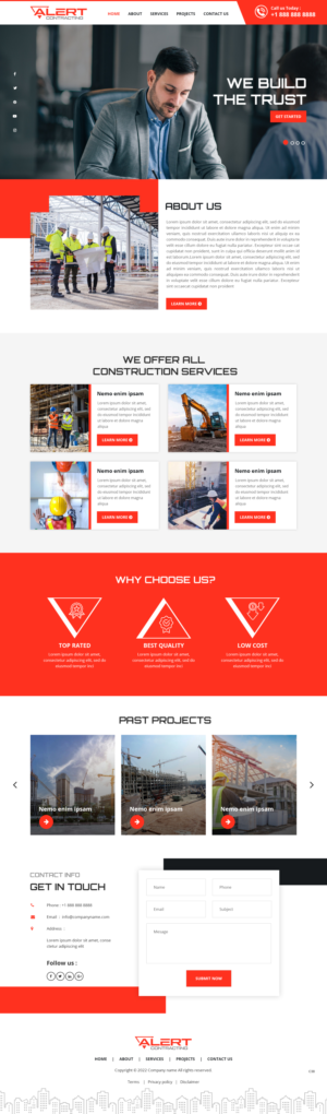 Web Design by pb for Alert Contracting | Design: #28047951