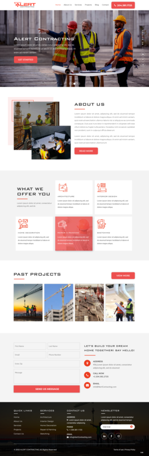 Web Design by pb for Alert Contracting | Design: #28048063