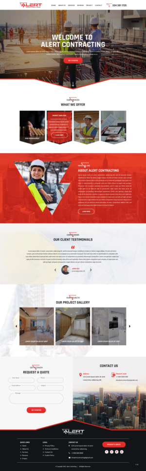 Web Design by pb for Alert Contracting | Design: #28048064