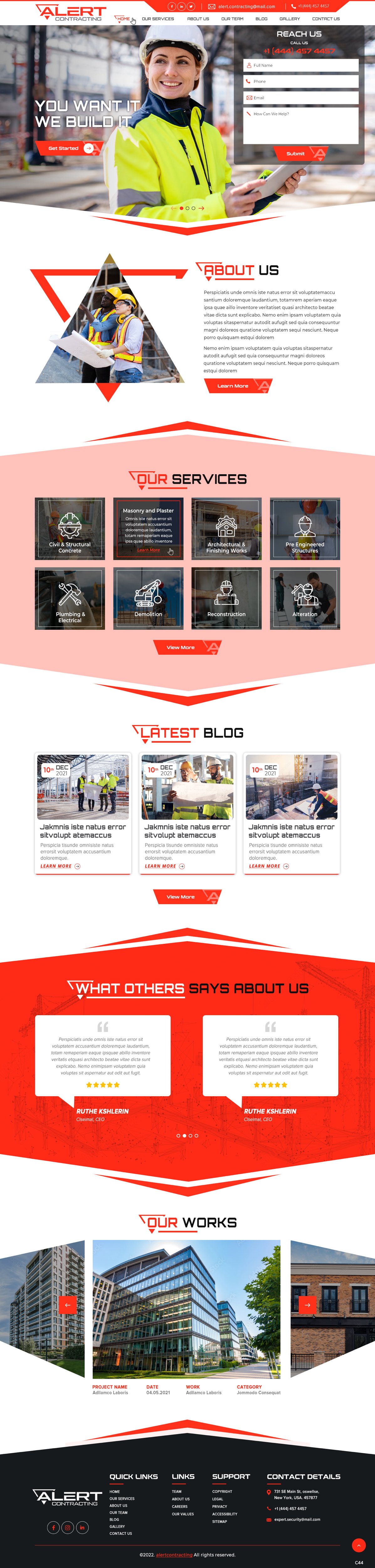 Web Design by pb for Alert Contracting | Design #28048065