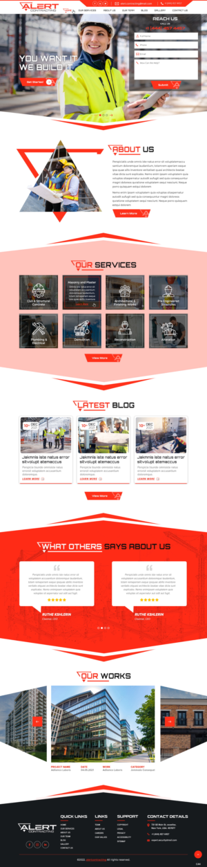 Web Design by pb for Alert Contracting | Design: #28048065
