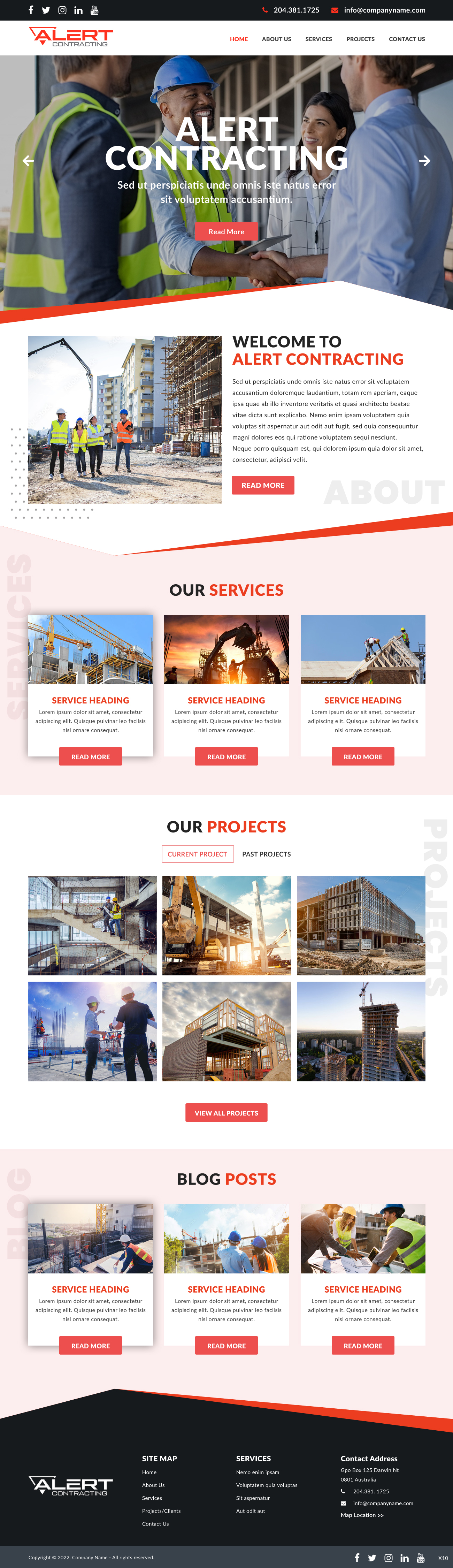Web Design by pb for Alert Contracting | Design #28048067