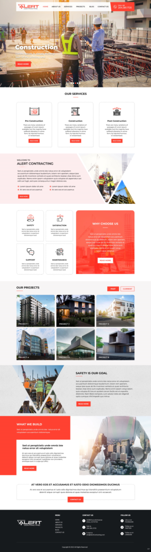 Web Design by pb for Alert Contracting | Design: #28049331