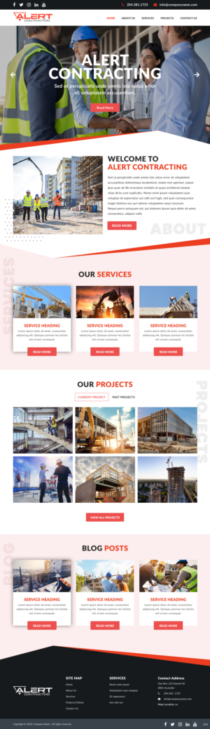 Web Design by pb for Alert Contracting | Design: #28049332