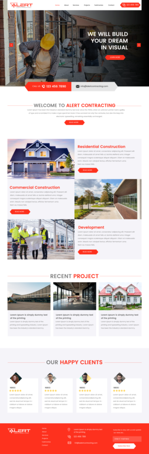 Web Design by rightway for Alert Contracting | Design: #28060701