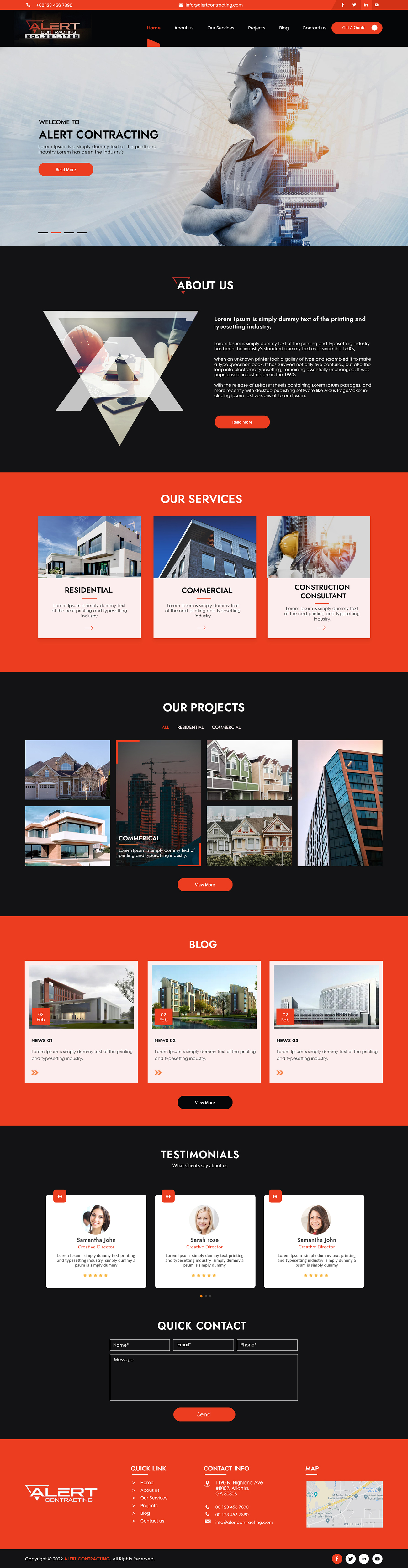 Web Design by bdesigner9 for Alert Contracting | Design #28060432