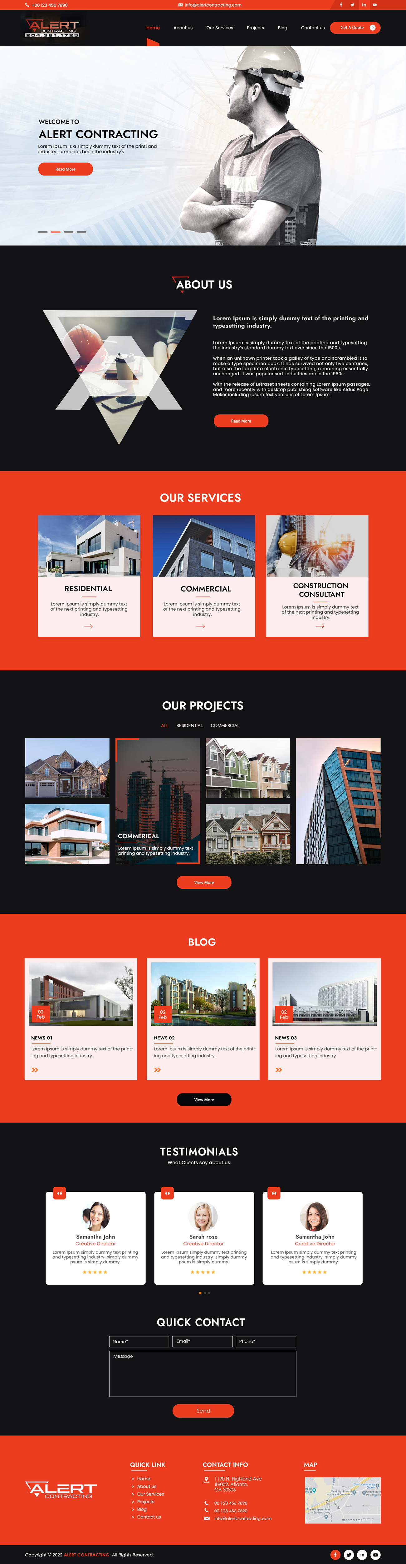 Web Design by bdesigner9 for Alert Contracting | Design #28121204