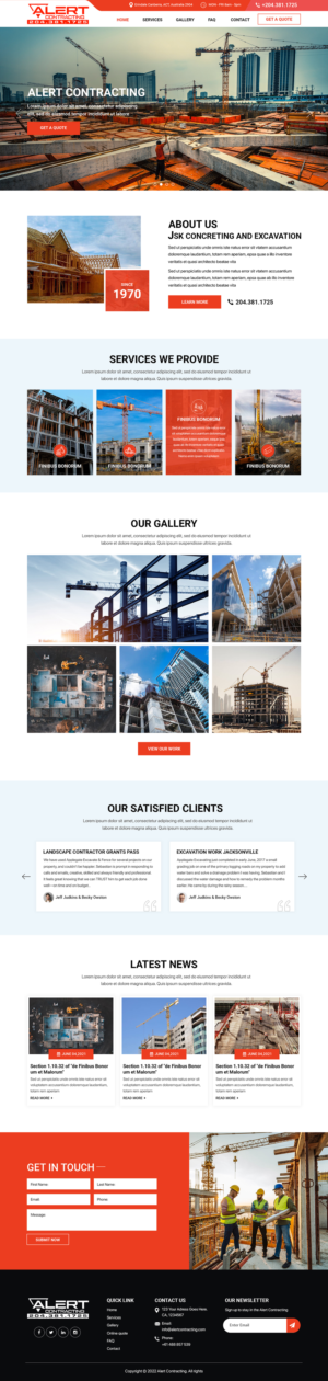 Web Design by Titan Eagle for Alert Contracting | Design: #28040767
