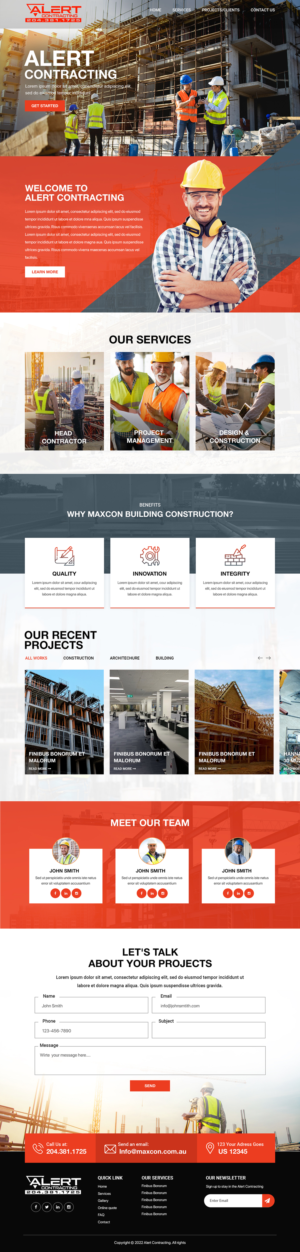 Alert Contracting | Web Design by Titan Eagle