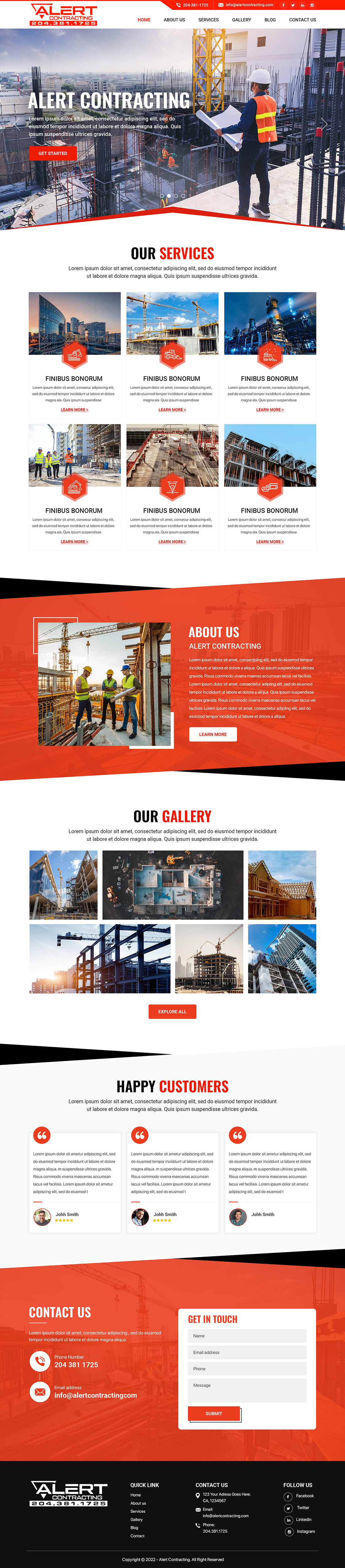 Web Design by Titan Eagle for Alert Contracting | Design #28041098