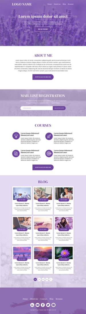 Simple and clean webdesign for personal homepage | Web-Design von MAHABA