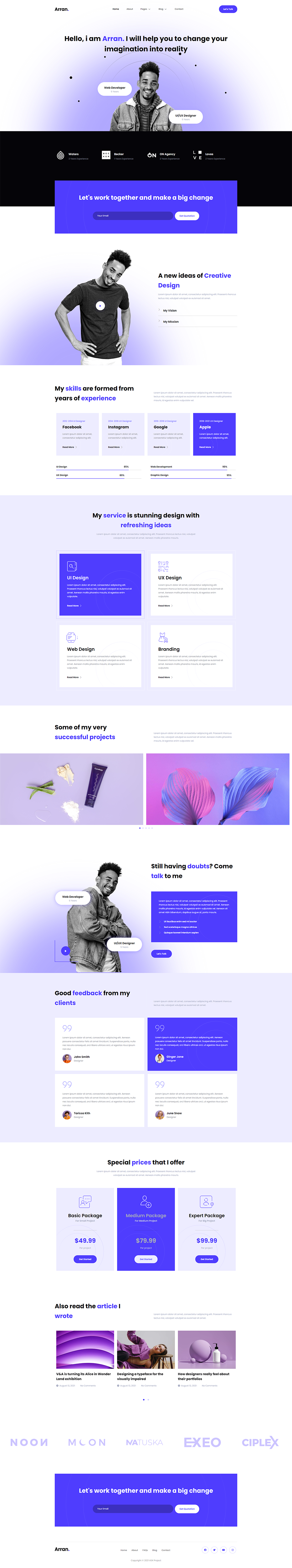 Web Design by Dylan Cookie for this project | Design #28043820