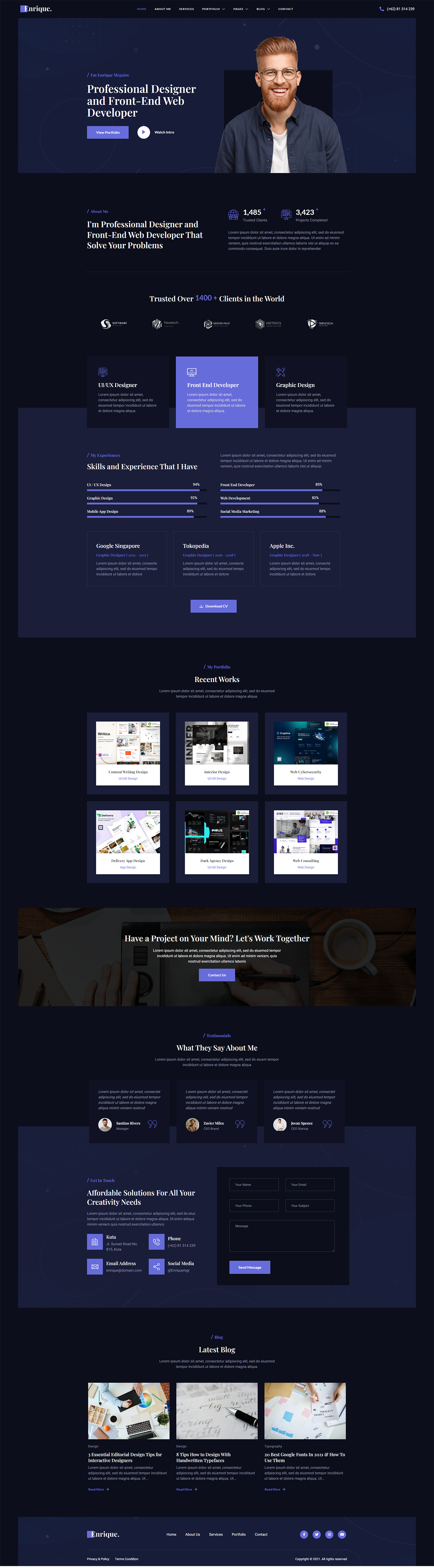 Web Design by Dylan Cookie for this project | Design #28043821