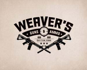Weaver's Guns or Weaver's Gun Shop or Weaver's Guns and Ammo | Diseño de Logo por dreampath