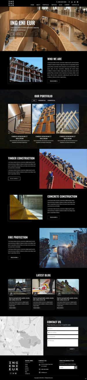 Webseite für Bauingenieur im Bereich Holz- und Betonbau sowie Brandschutztechnik | Web Design by pb