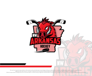 Arkansas Hockey, NW Arkansas Ice Hogs, Arkansas Youth Hockey, NW Arkansas Youth Hockey, or something along those lines including Arkansas and Hockey | Logo Design by ecorokerz