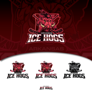 Arkansas Hockey, NW Arkansas Ice Hogs, Arkansas Youth Hockey, NW Arkansas Youth Hockey, or something along those lines including Arkansas and Hockey | Design de Logo par Gabriel T. Marques
