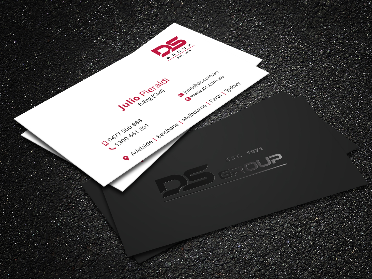 Visitenkarten-Design von Creative Moon Design für DS Agencies Pty Ltd | Design #28072576