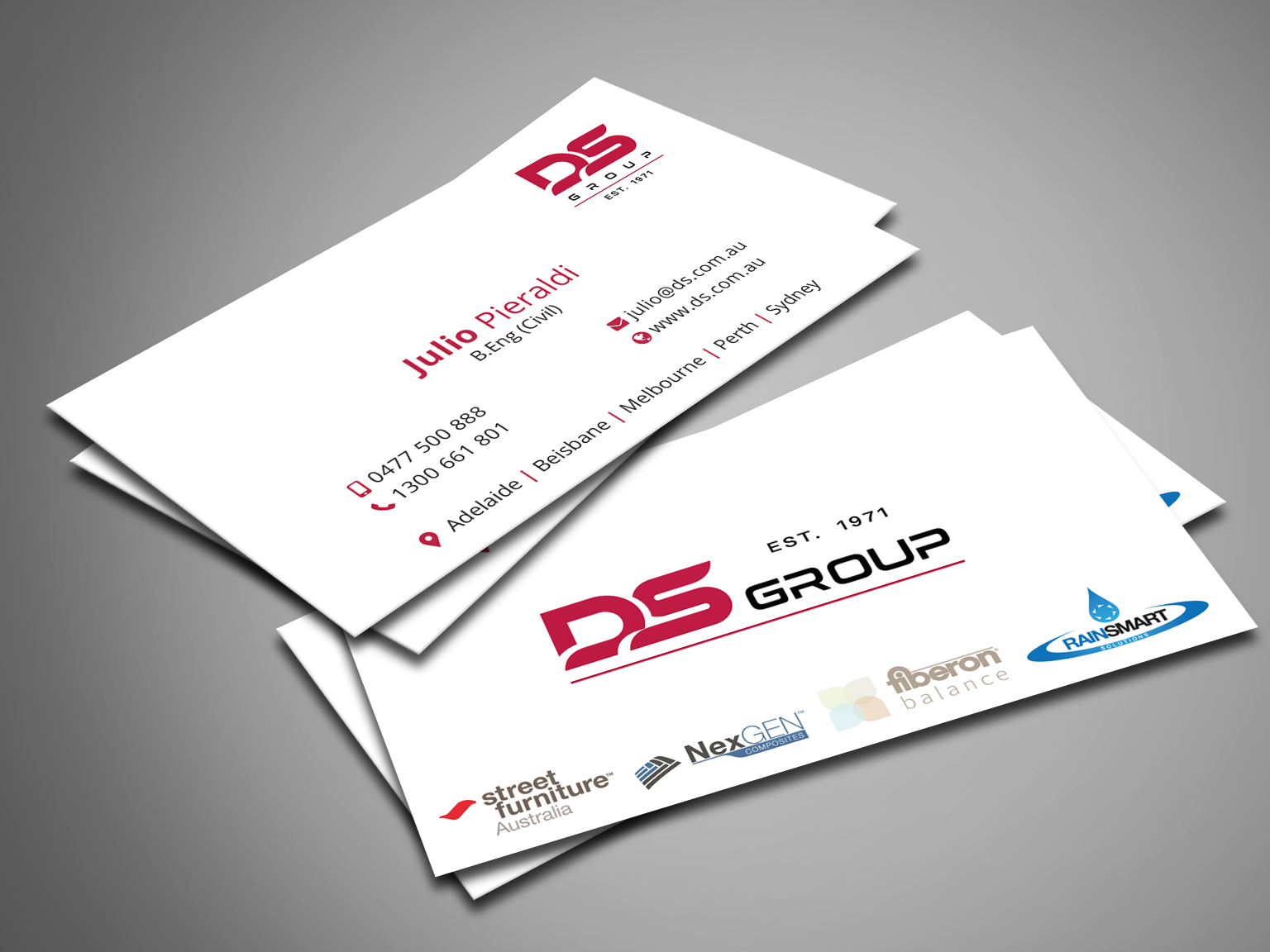 Visitenkarten-Design von Creative Moon Design für DS Agencies Pty Ltd | Design #28072579