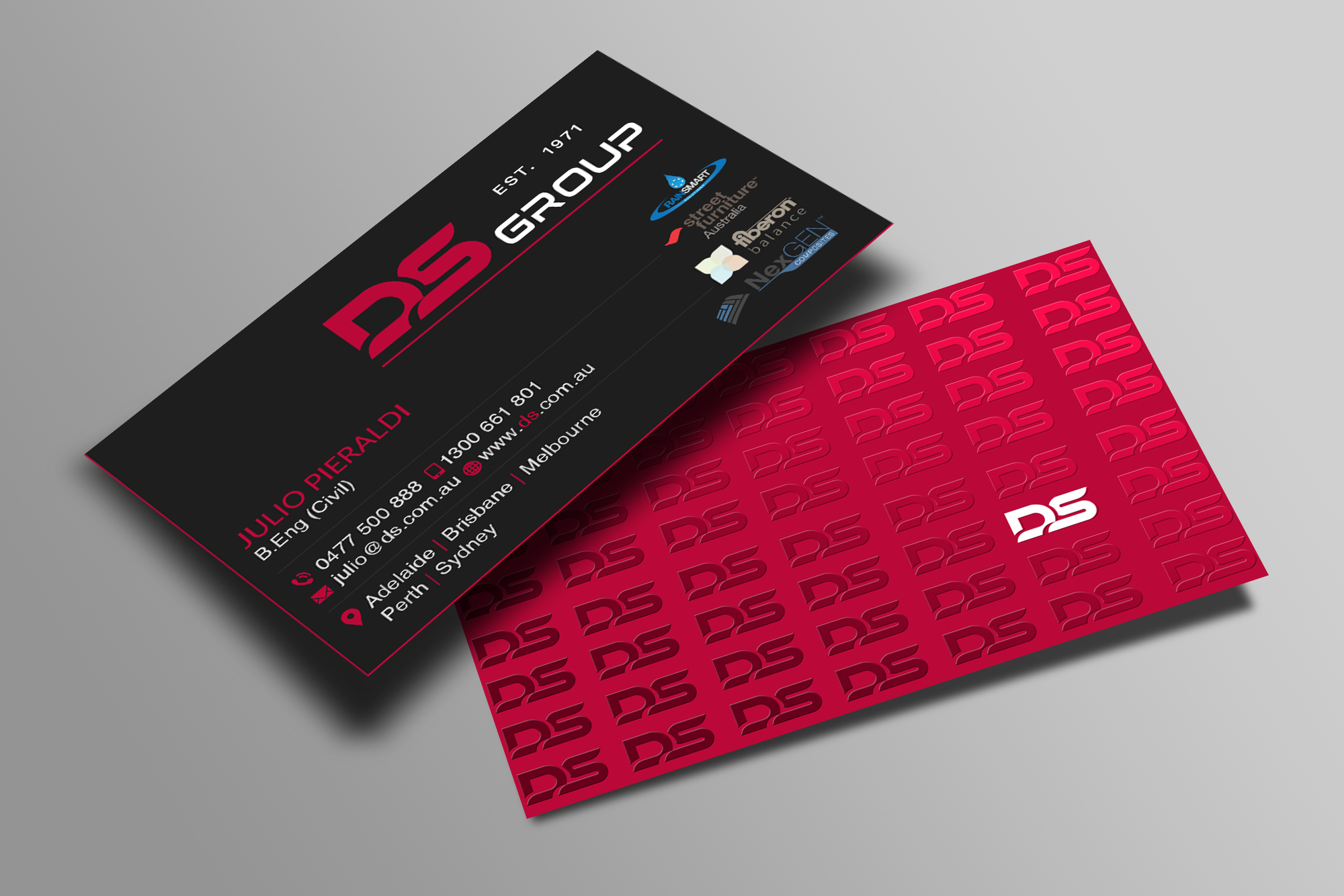 Diseño de Tarjeta de Presentación por Creations Box 2015 para DS Agencies Pty Ltd | Diseño #28048019