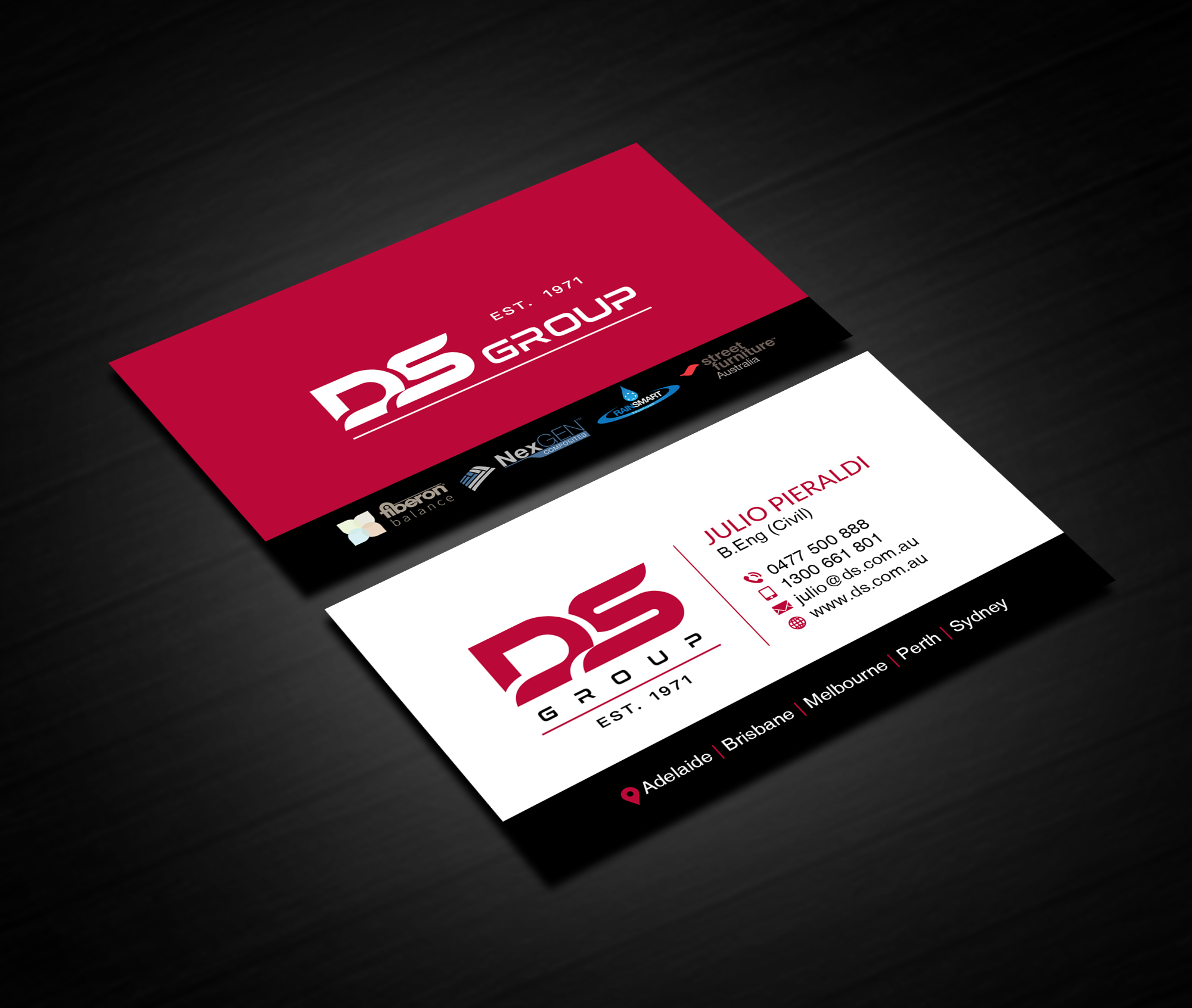 Diseño de Tarjeta de Presentación por Creations Box 2015 para DS Agencies Pty Ltd | Diseño #28048026