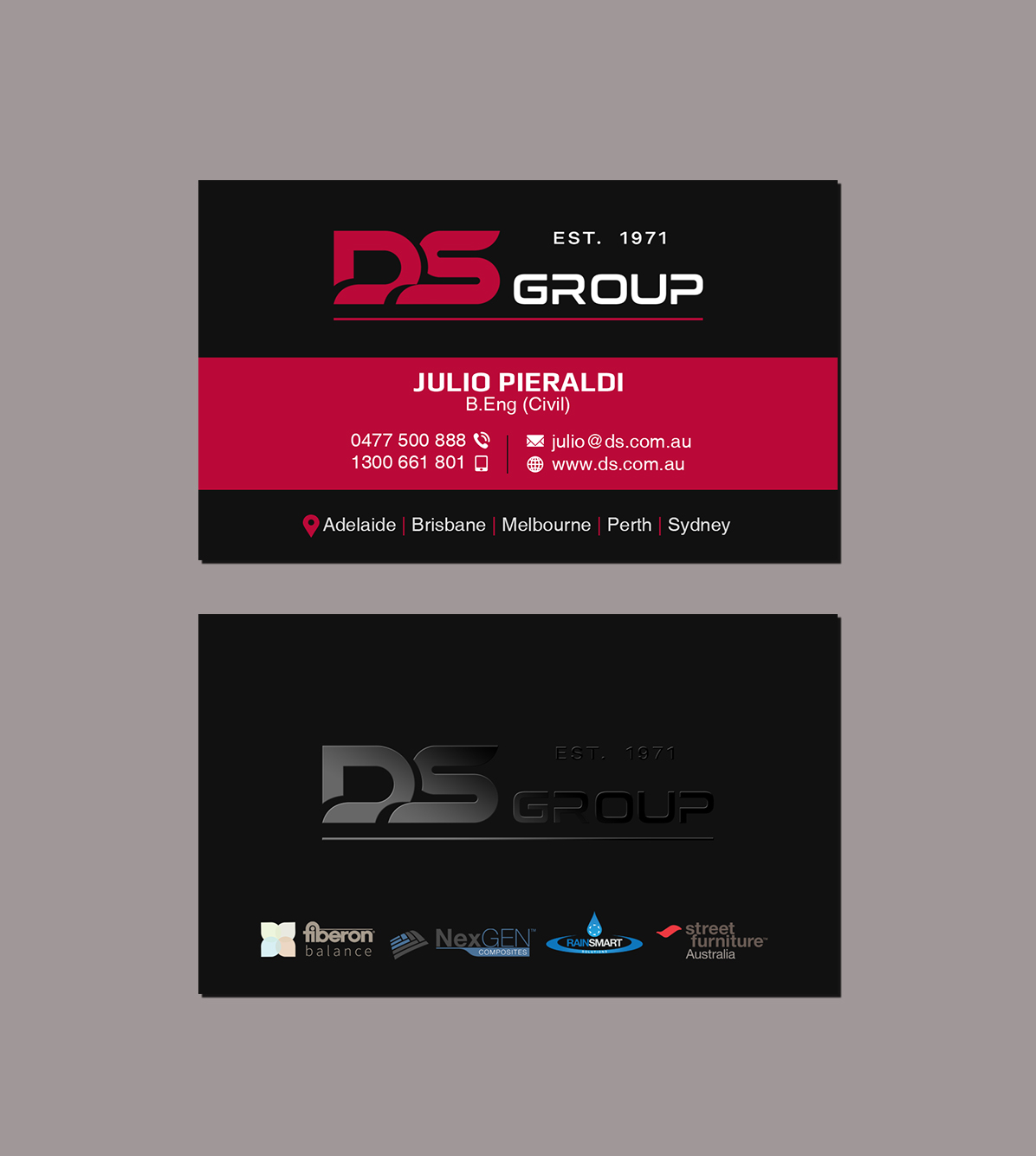 Design de Carte de Visite par Creations Box 2015 pour DS Agencies Pty Ltd | Design #28065131
