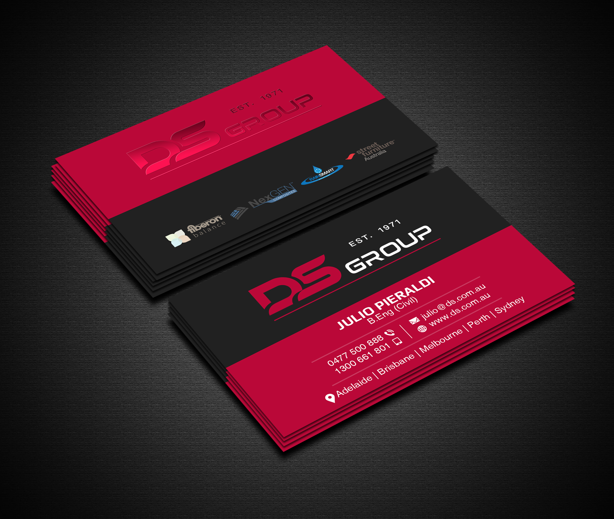 Design de Carte de Visite par Creations Box 2015 pour DS Agencies Pty Ltd | Design #28065134