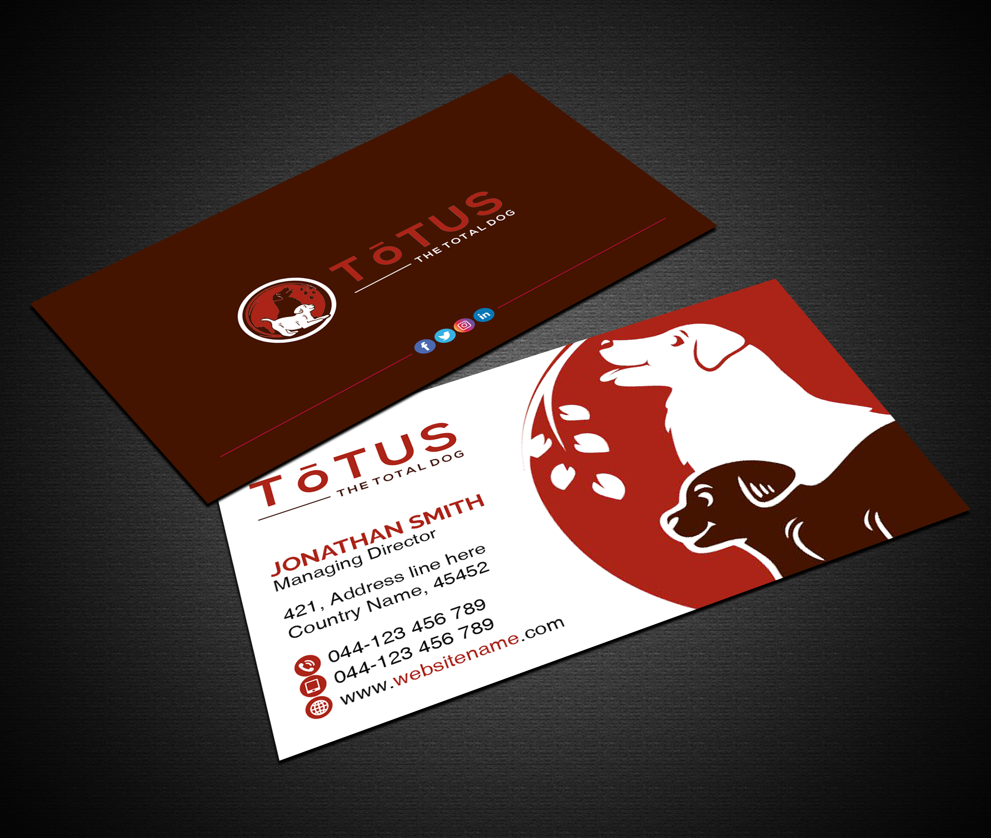 Design de Carte de Visite par Creations Box 2015 pour My Primal Dog | Design #28052827