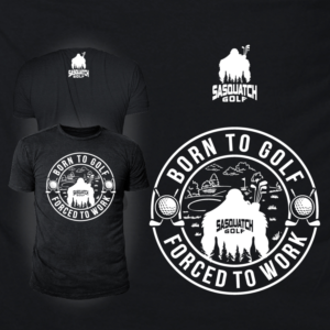 My brand is sasquatch golf | T-shirt Design by OR-PiXEL STUDIO ™