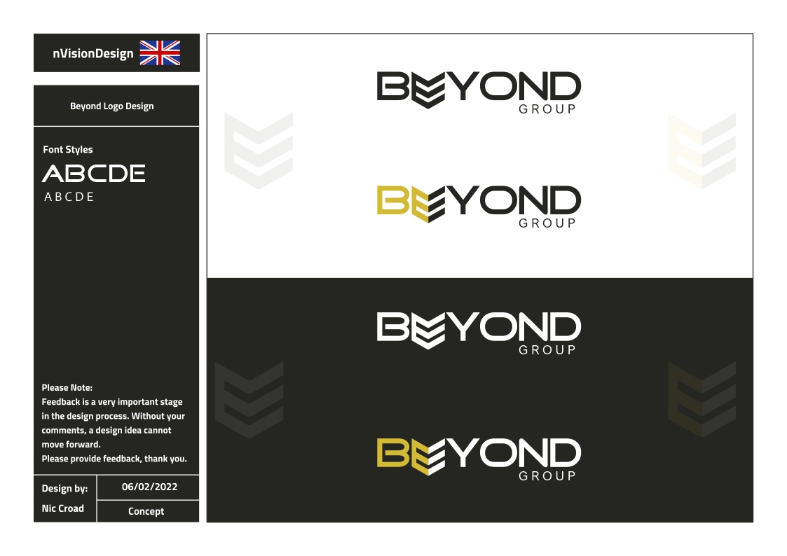 Logo Design by nvisiondesign.co.uk for Beyond Group KlG | Design #28074262