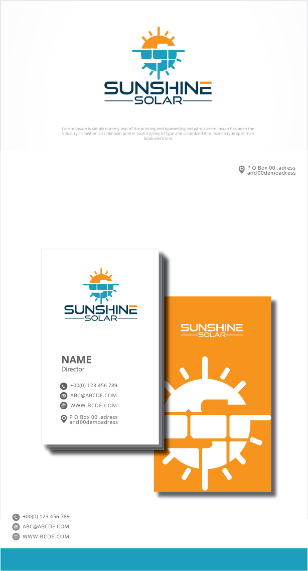 Logo Design by graphicevolution for Sunshine Solar AZ | Design #28051636
