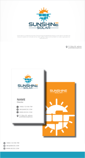 Logo Design by graphicevolution for Sunshine Solar AZ | Design: #28051636