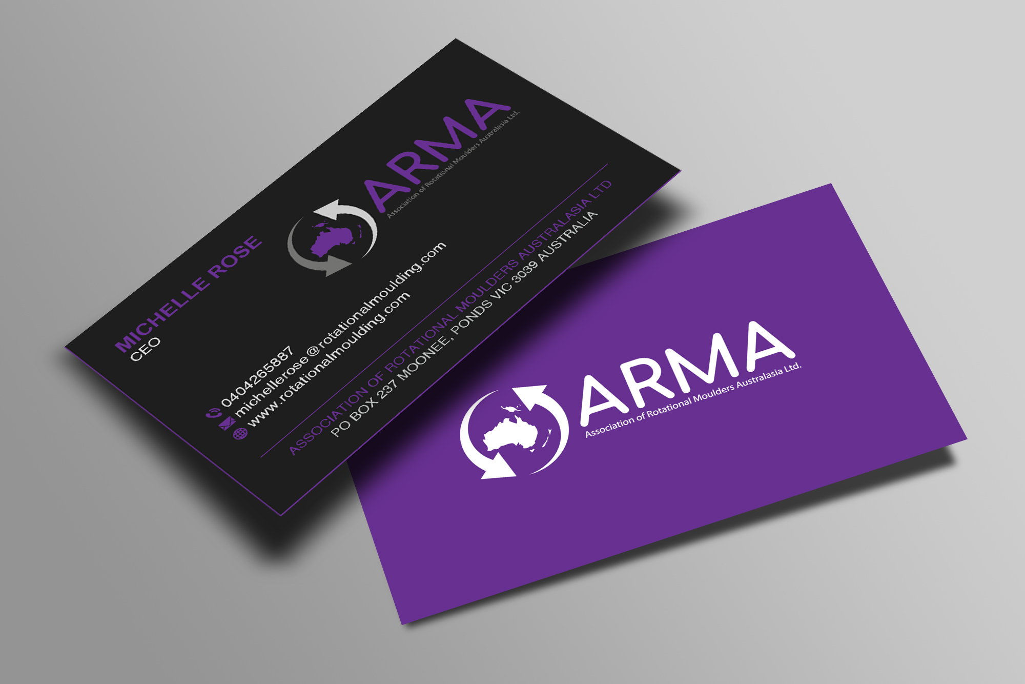 Business Card Design by Creations Box 2015 for Association of Rotational Moulders Australasia | Design #28054623