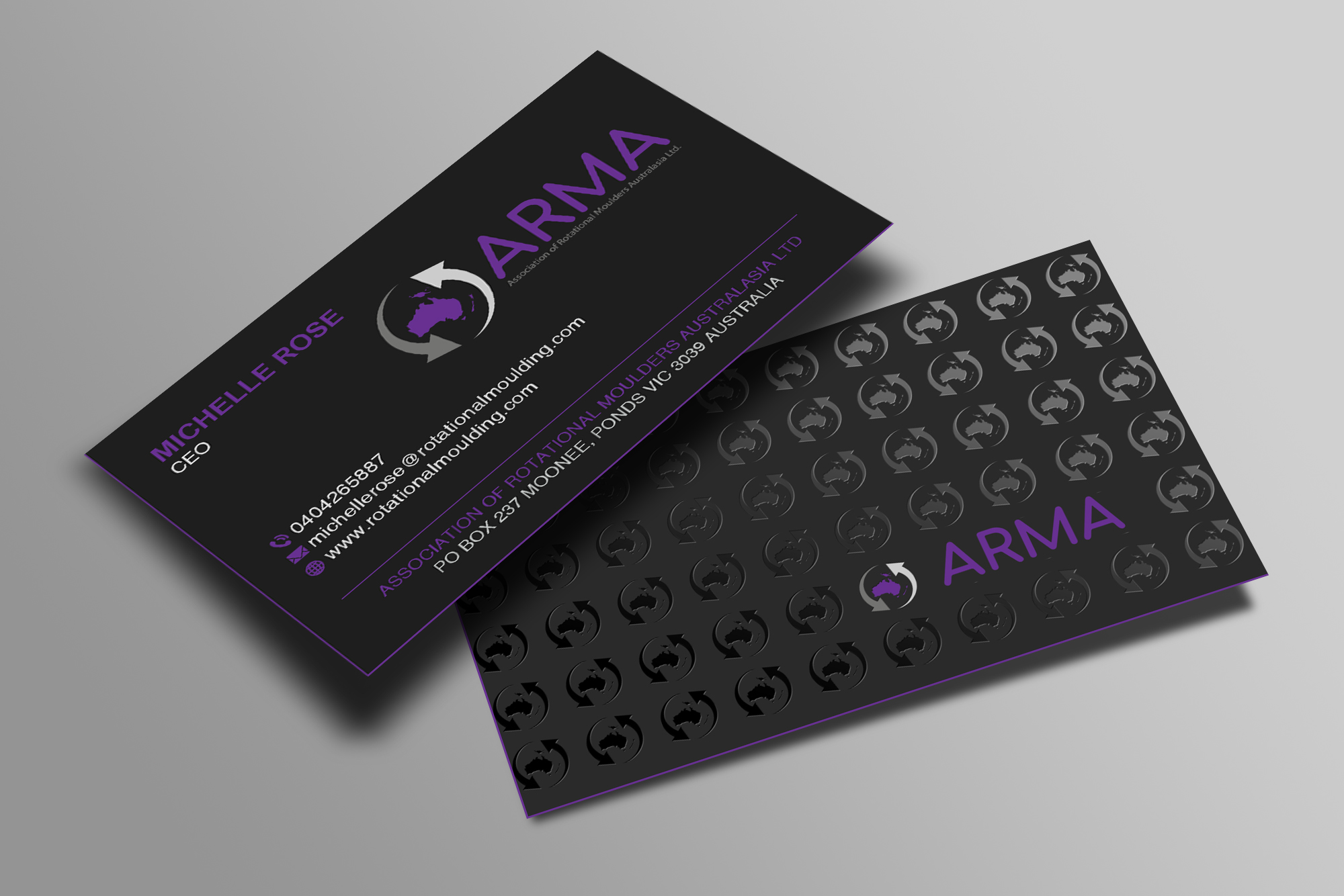 Business Card Design by Creations Box 2015 for Association of Rotational Moulders Australasia | Design #28054624