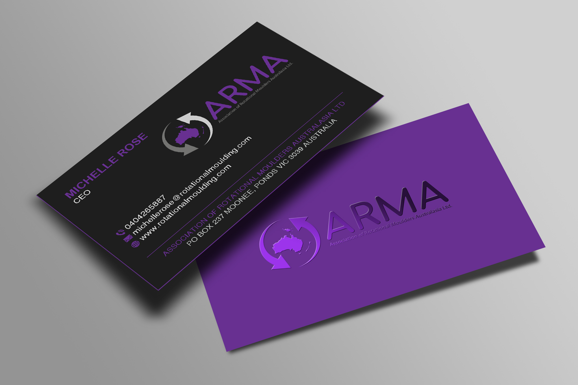 Business Card Design by Creations Box 2015 for Association of Rotational Moulders Australasia | Design #28054630