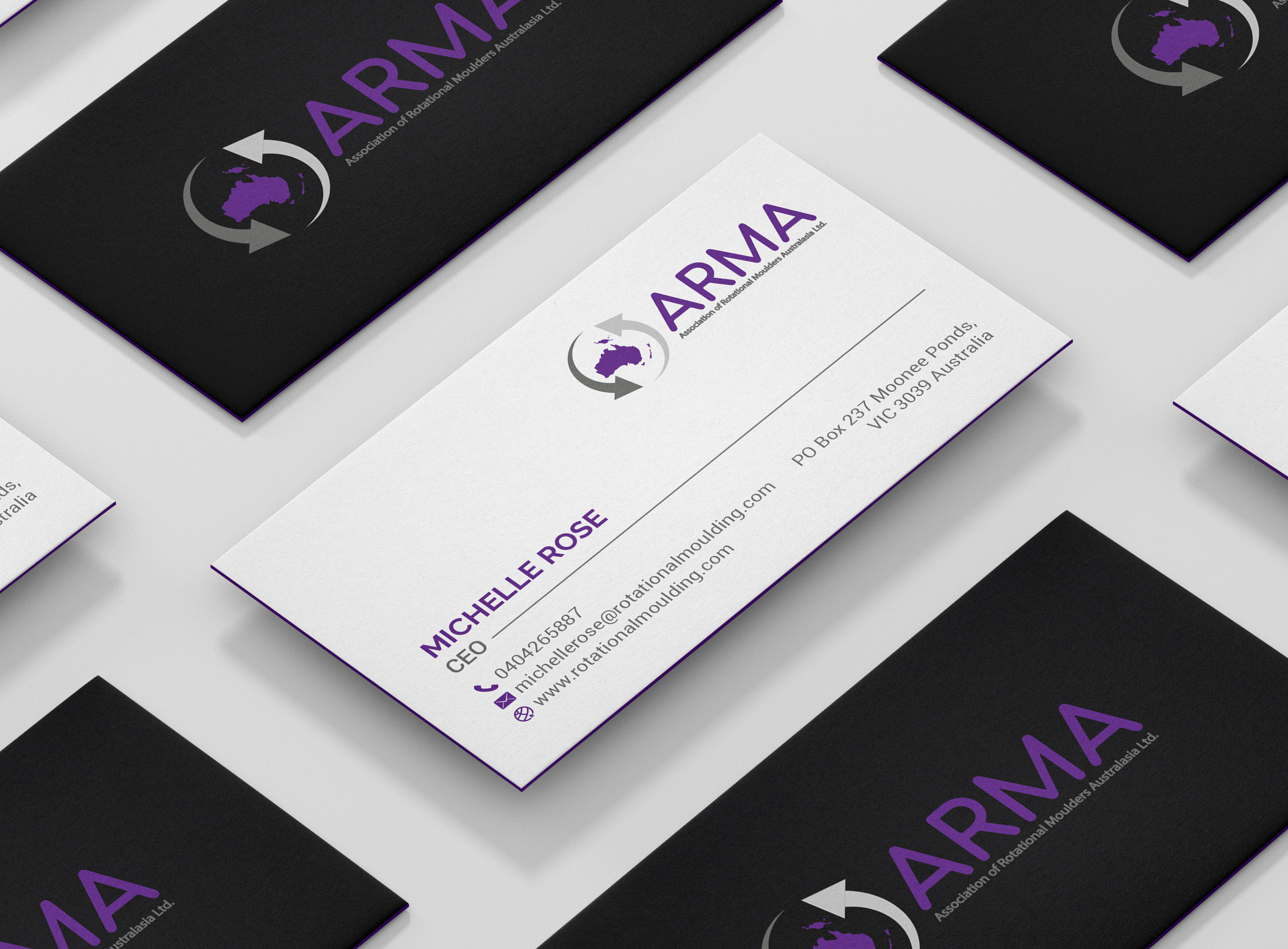 Visitenkarten-Design von R.design für Association of Rotational Moulders Australasia | Design #28056642