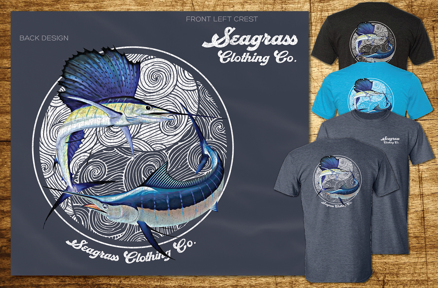Diseño de Camiseta por CoffeeBreak88 para Seagrass Clothing Co. | Diseño: #28144547